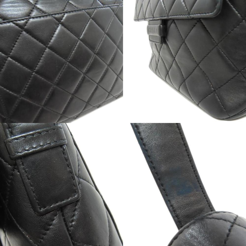 CHANEL Black Lambskin Leather Shoulder Bag - Picture 7 of 9